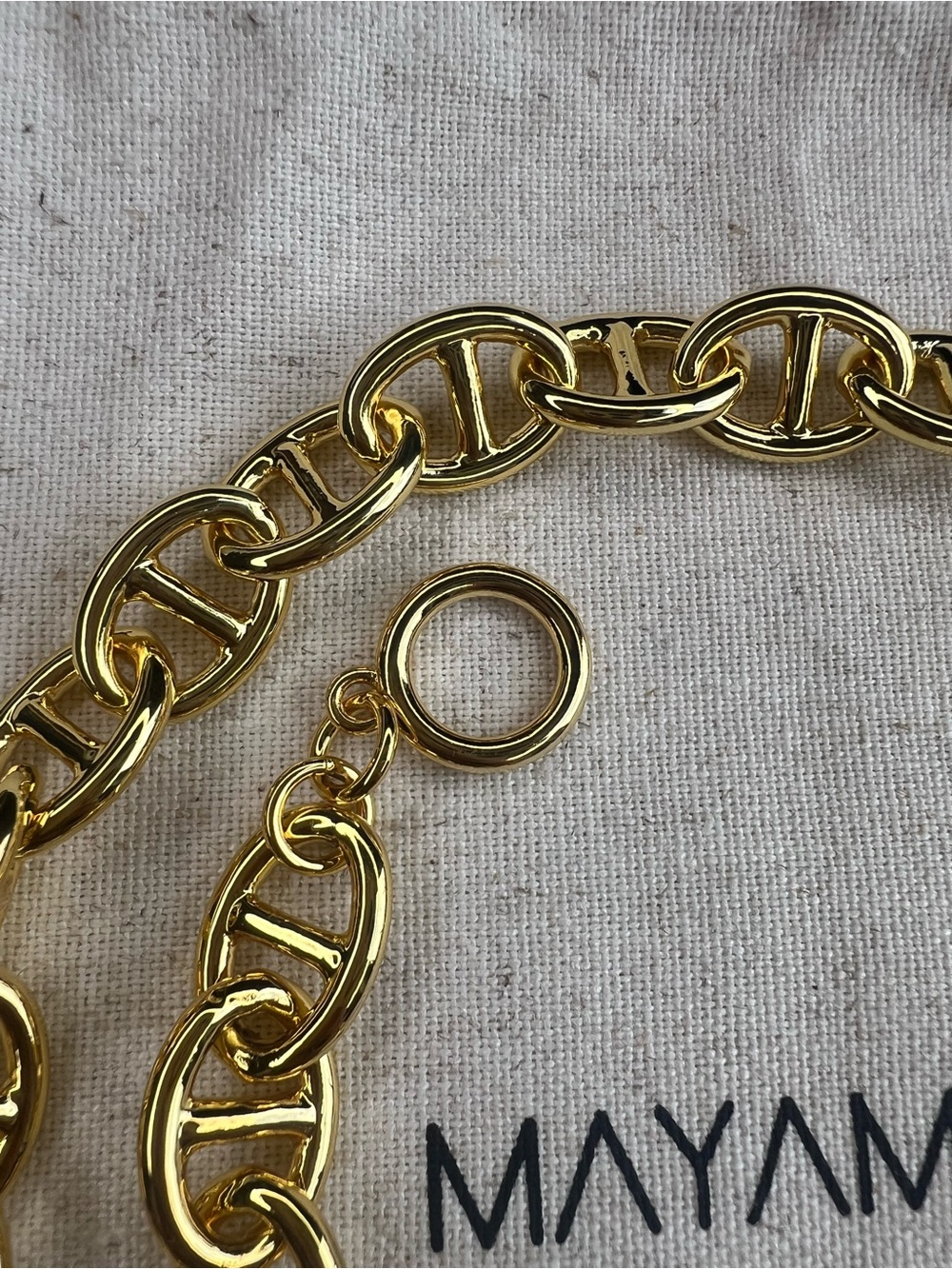 MAYAMAR 24k Gold Link Chain Necklace NWOT - Picture 4 of 5